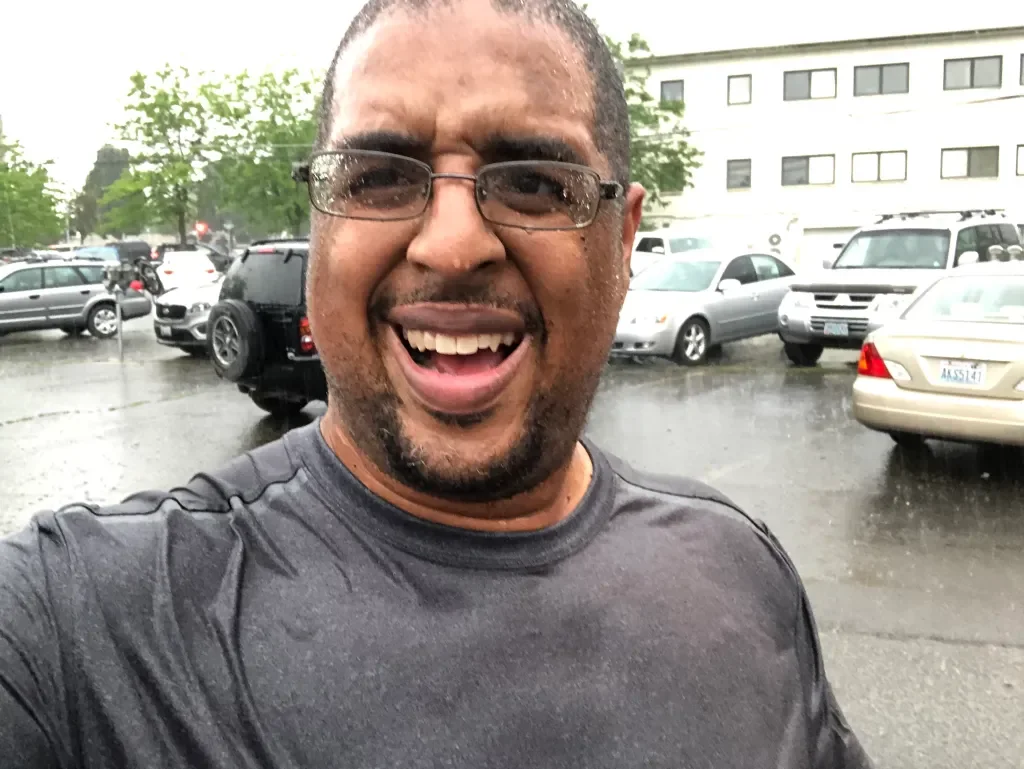Me in the rain