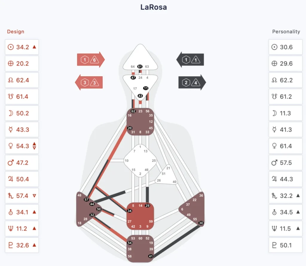 LaRosa's Human Design Chart