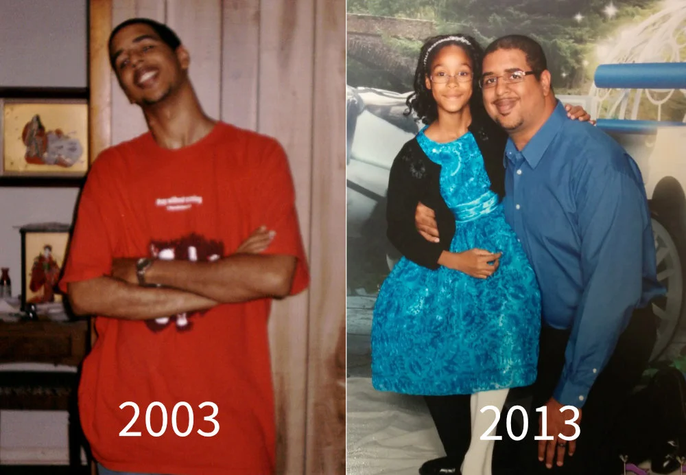 LaRosa in 2003 & 2013 side-by-side