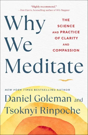 Book cover for 'Why We Meditate' by Daniel Goleman and Tsoknyi Rinpoche